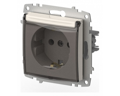 Розетка с заземлением с крышкой, без рамки Elbi Eleсtriс Zena Vega 609-010200-218