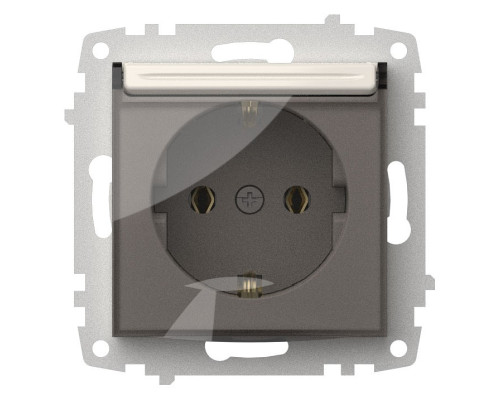 Розетка с заземлением с крышкой, без рамки Elbi Eleсtriс Zena Vega 609-010200-218