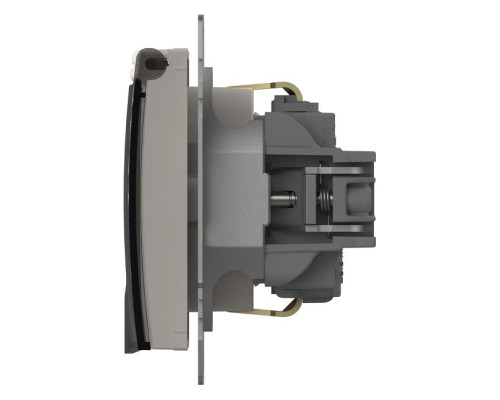 Розетка с заземлением с крышкой, без рамки Elbi Eleсtriс Zena Vega 609-010200-218