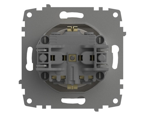 Розетка с заземлением с крышкой, без рамки Elbi Eleсtriс Zena Vega 609-010200-218