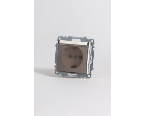 Розетка с заземлением с крышкой, без рамки Elbi Eleсtriс Zena Vega 609-010200-218