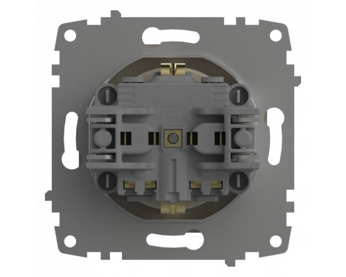 Розетка с заземлением и со шторкой, без рамки Elbi Eleсtriс Zena Vega 609-010300-243