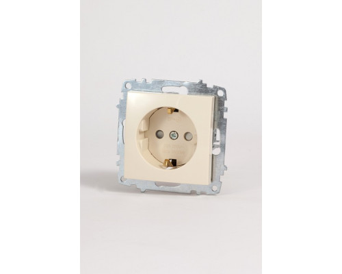Розетка с заземлением и со шторкой, без рамки Elbi Eleсtriс Zena Vega 609-010300-243