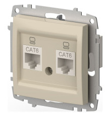 Розетка двойная Ethernet RJ-45 без рамки Elbi Eleсtriс Zena Vega 609-010300-248