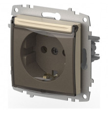 Розетка с заземлением с крышкой, без рамки Elbi Eleсtriс Zena Vega 609-012500-218