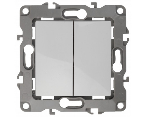 Переключатель двухклавишный без рамки Эра Эра 12 12-1106-01