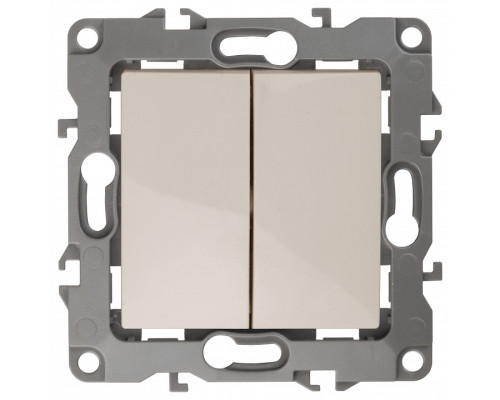 Переключатель двухклавишный без рамки Эра Эра 12 12-1106-02