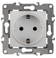 Розетка с заземлением и со шторкой, без рамки Эра Эра 12 12-2102-01