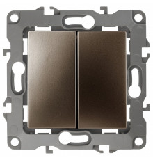 Выключатель двухклавишный без рамки Эра Эра 12 12-1104-13