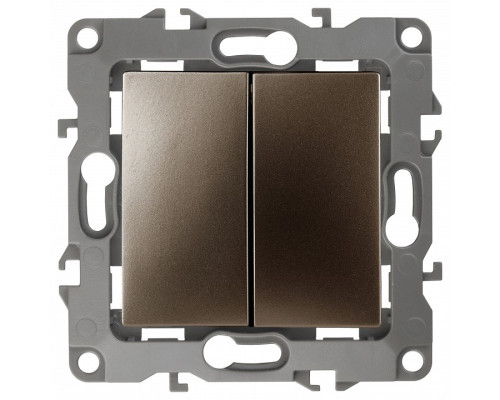 Выключатель двухклавишный без рамки Эра Эра 12 12-1104-13