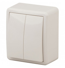 Выключатель двухклавишный Эра Эра Эксперт 11-1204-02