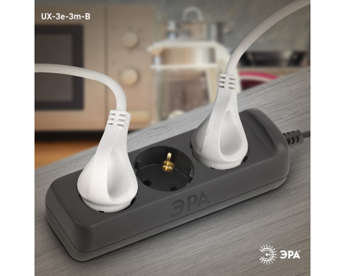 Удлинитель Эра  UX-3e-3m-B