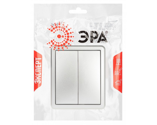 Выключатель двухклавишный Эра Эра Эксперт 11-1204-03