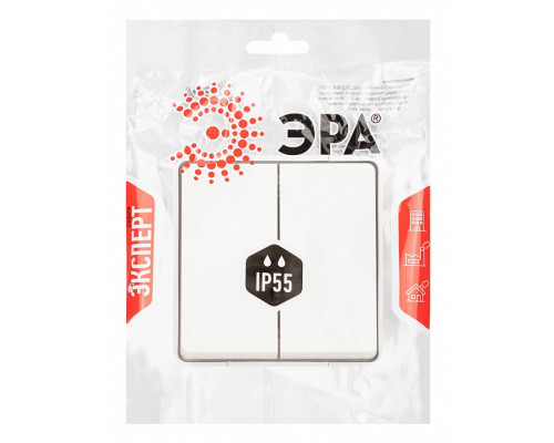 Переключатель двухклавишный Эра Эра Эксперт 11-1506-01