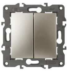 Переключатель перекрестный двухклавишный без рамки Эра Эра Elegance 14-1112-04