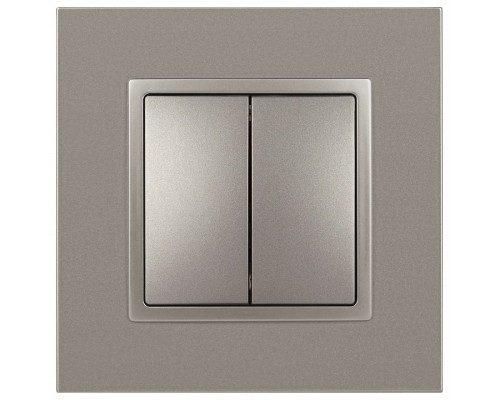 Выключатель двухклавишный без рамки Эра Эра Elegance 14-1104-16