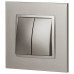 Выключатель двухклавишный без рамки Эра Эра Elegance 14-1104-16