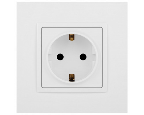 Розетка с заземлением и со шторкой, без рамки Эра Эра Elegance 14-2102-01М
