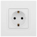 Розетка с заземлением и со шторкой, без рамки Эра Эра Elegance 14-2102-01М