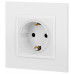 Розетка с заземлением и со шторкой, без рамки Эра Эра Elegance 14-2102-01М