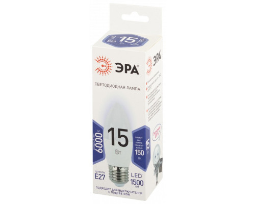 Лампа светодиодная Эра Стандарт LED B35-15W-860-E27