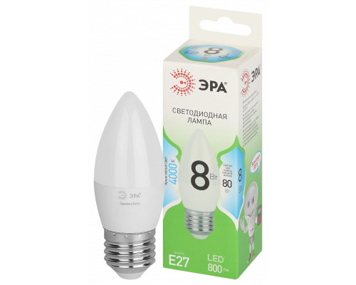 Лампа светодиодная Эра Green Line LED B35-8W-840-E27 GL