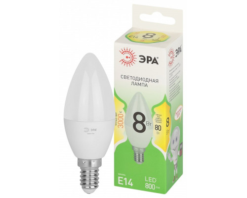 Лампа светодиодная Эра Green Line LED B35-8W-830-E14 GL