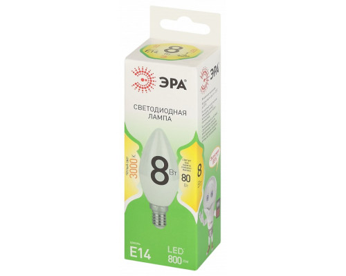 Лампа светодиодная Эра Green Line LED B35-8W-830-E14 GL