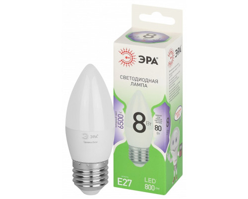 Лампа светодиодная Эра Green Line LED B35-8W-865-E27 GL