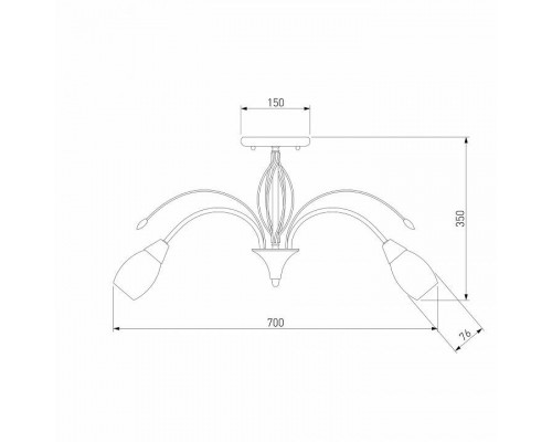 Люстра на штанге Eurosvet Ginevra 22080/9 золото