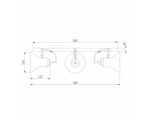 Спот Eurosvet Canotier 20083/3 белый/золото