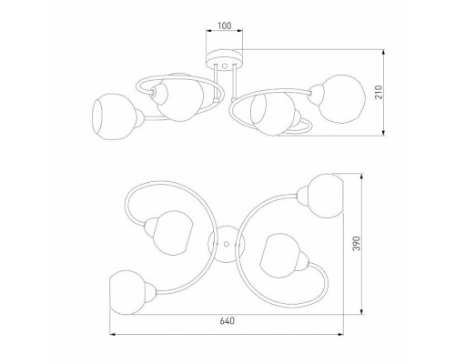 Потолочная люстра Eurosvet Tulia 30136/4 белый