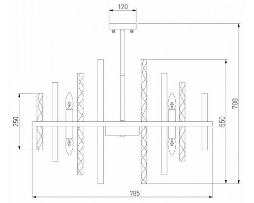 Люстра на штанге Bogate's Hollis 368/12 Smart