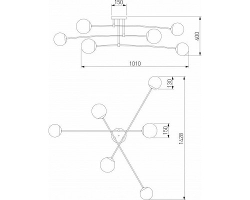 Потолочная люстра Eurosvet Netz a062217