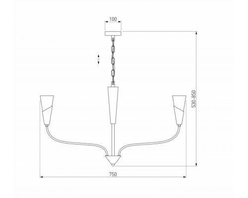 Подвесная люстра Eurosvet Rhyton 60167/6 никель