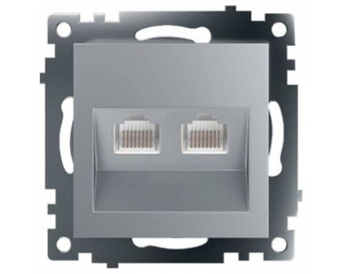 Розетка двойная Ethernet RJ-45 без рамки Stekker Катрин 50005