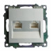 Розетка двойная Ethernet RJ-45 без рамки Stekker Катрин 50005