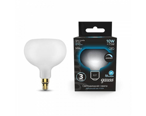 Лампа светодиодная Gauss Filament E27 10Вт 4100K 1017802210-D