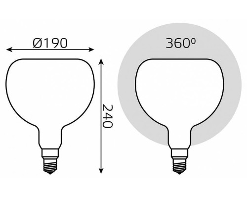 Лампа светодиодная Gauss Filament E27 10Вт 4100K 1017802210-D