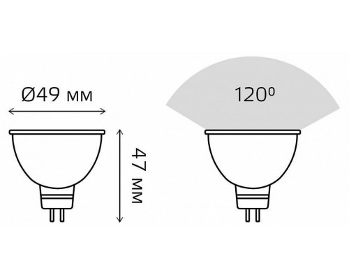 Лампа светодиодная Gauss Led Elementary MR16 GU5.3 3.5Вт 3000K 13514