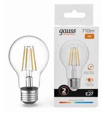 Лампа светодиодная Gauss Filament Elementary E27 9Вт 2700K 22219