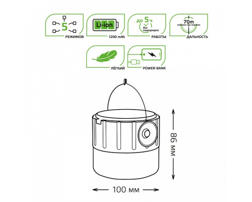 Фонарь кемпинговый Gauss  GF005