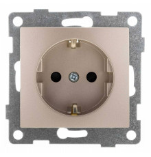 Розетка с заземлением и со шторкой, без рамки Gusi Electric BRAVO С10Р4-027