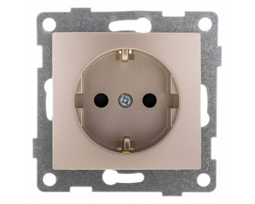 Розетка с заземлением и со шторкой, без рамки Gusi Electric BRAVO С10Р4-027