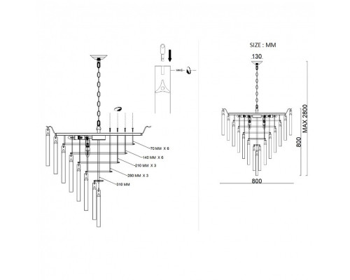 Подвесная люстра Imperiumloft Eich 40,1594