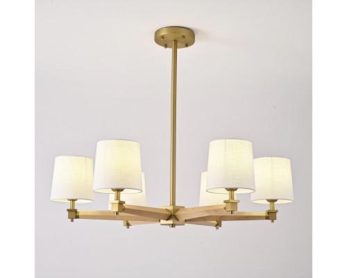 Люстра на штанге Imperiumloft Jorgenson White/Light wood STAVRA01