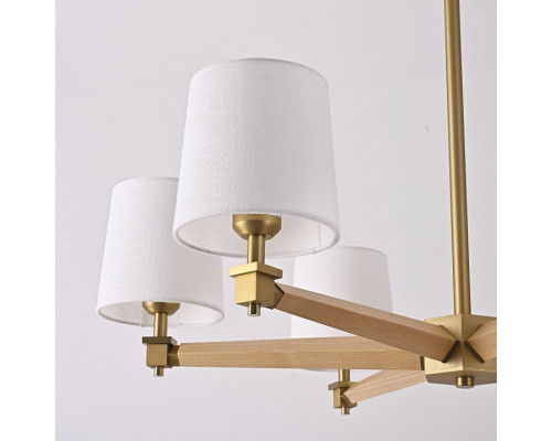 Люстра на штанге Imperiumloft Jorgenson White/Light wood STAVRA01