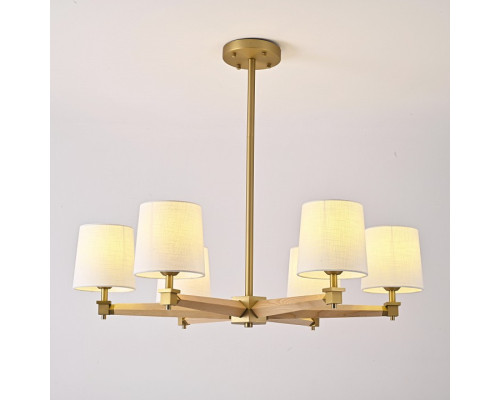 Люстра на штанге Imperiumloft Jorgenson White/Light wood STAVRA01