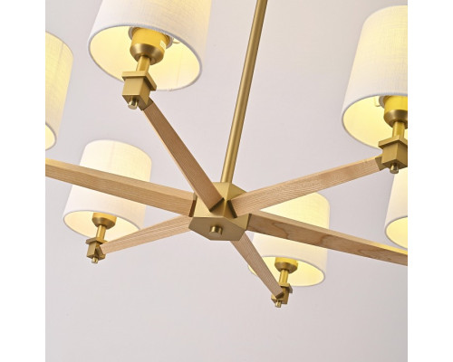 Люстра на штанге Imperiumloft Jorgenson White/Light wood STAVRA01