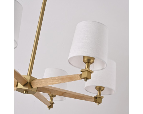 Люстра на штанге Imperiumloft Jorgenson White/Light wood STAVRA01